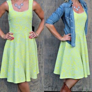 Briton Ivy Lex Textured Floral Knot Fit&Flare Med